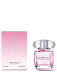 versace bright crystal,pink,glass top,50ml,semi pink box