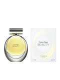 Calvin Klein BEAUTY IN BLACK, Glass cap, oval shape, yellow outlines, White box, Yellow ring around box, CALVIN KLEIN BEAUTY in black, eau de parfum vaporisateur in black, 1.7 fl OZ 50ml e