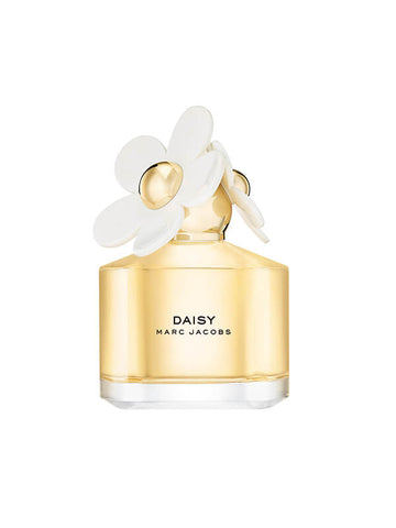 White flower, Gold button, Gold body, DAISY MARC JACOBS in black