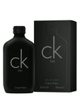 Calvin Klein Be cK Be,black bottle,black cap, ck be in grey, black box bottle outline on box,