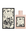 GUCCI BLOOM NETTARE DI FIORI in back, pink cap, black leaves, Pink outer layer, Black outline of box, black and white flowers and butterfly's, GUCCI BLOOM NETTARE DI FIORI in black