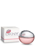 DKNY BE DELICOUS,PINK ,ROUND ,PLASTIC CAP,WHITE BOX DKNY IN GREY 