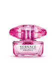 Versace Bright Crystal Absolu, horizontal pink cap, pink body, VERSACE BRIGHT CRYSTAL ABSOLU IN BLACK.